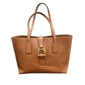 Dooney & Bourke Tote Women’s One Size Embossed Leather Red Interior Red Interior